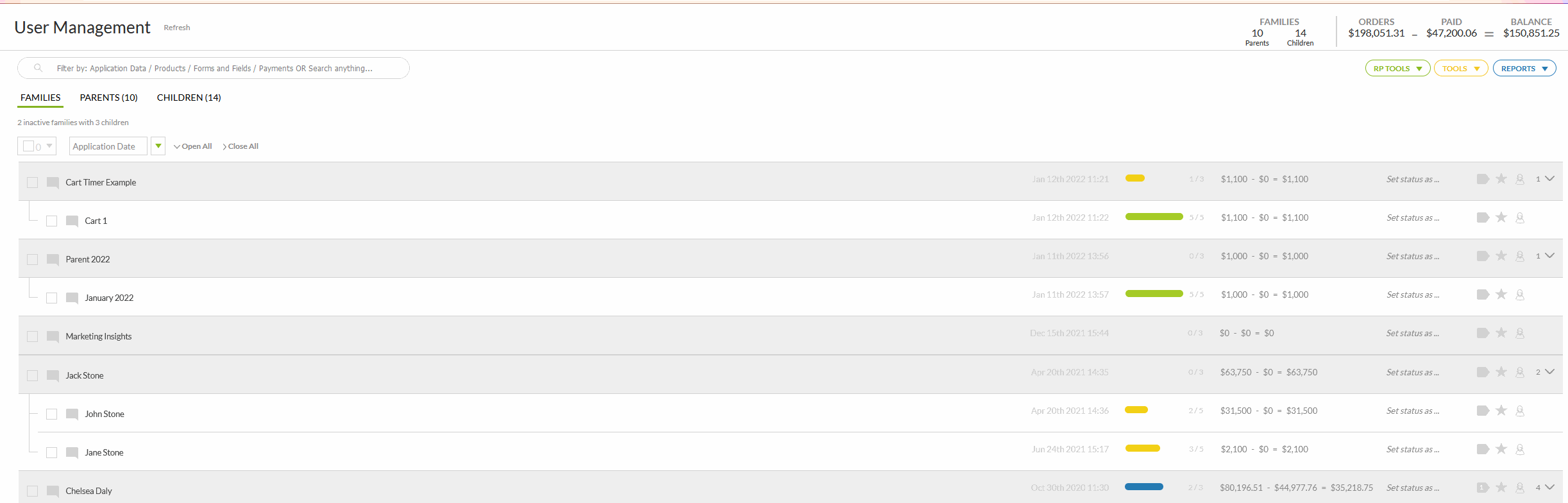 finding general product settings