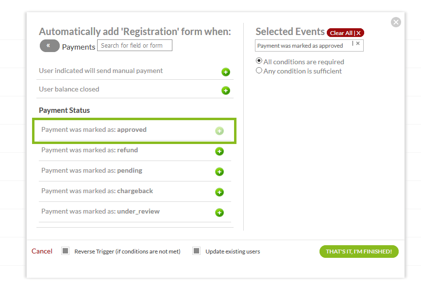 payment invoice email trigger