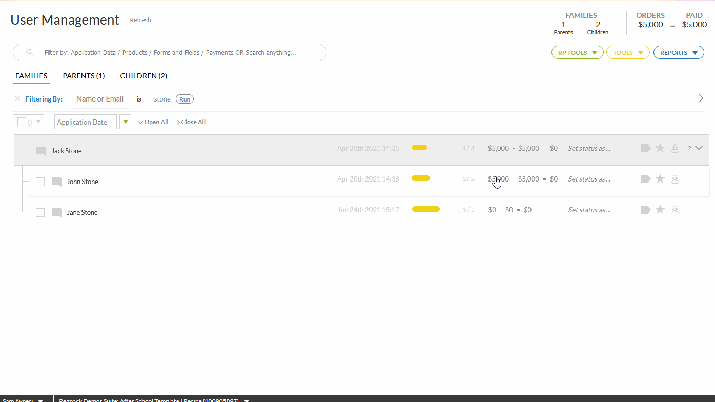 transfer payment and cart