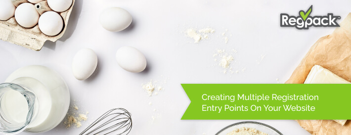 creating multiple entry points for your registration on your website