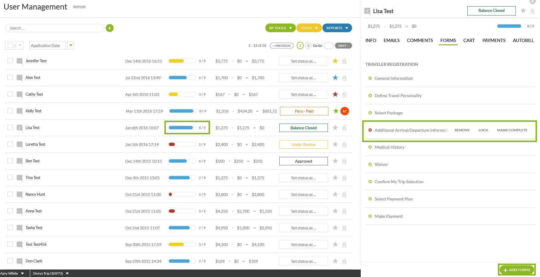 check form status